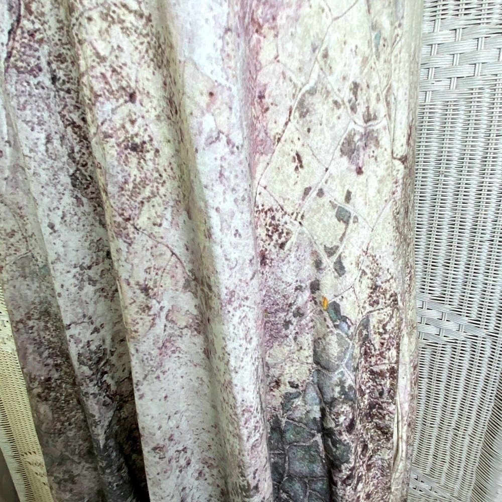 Suki + Solaine Abstract Ombre Swing Midi Dress Made in USA Artistic Minimalist L - Picture 8 of 12
